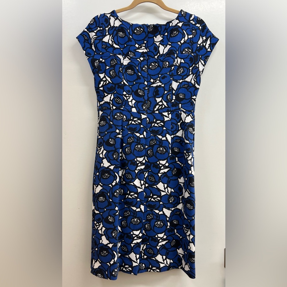 Talbots Royal Blue Poppy Floral Sheath Dress